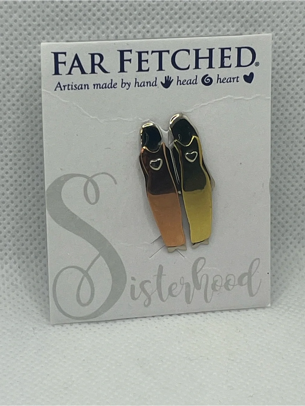 🌟NWT Far Fetched hand crafted two sisters pin